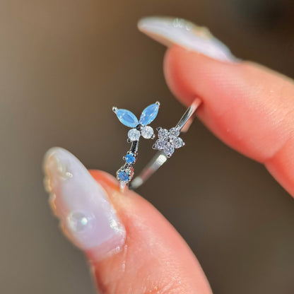 Blue Butterfly Ring