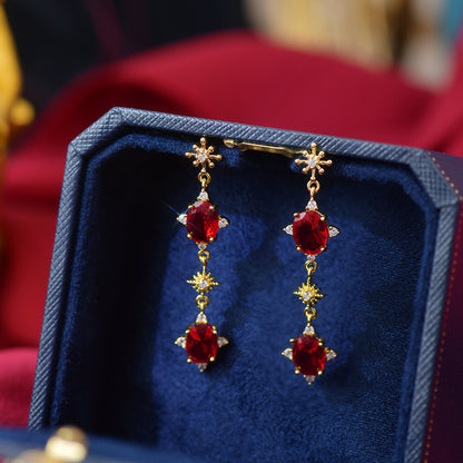 Ruby Drop Earrings