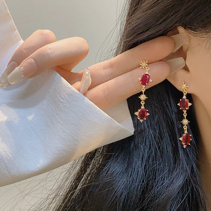 Ruby Drop Earrings