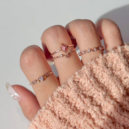 Flower Heart Ring