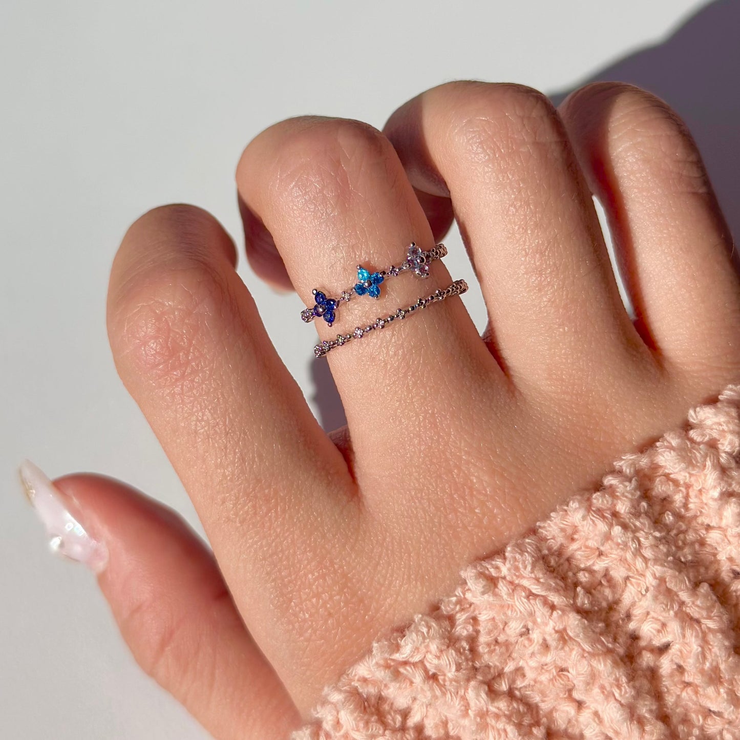 Blue Blossom Ring