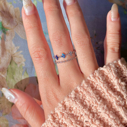 Blue Blossom Ring