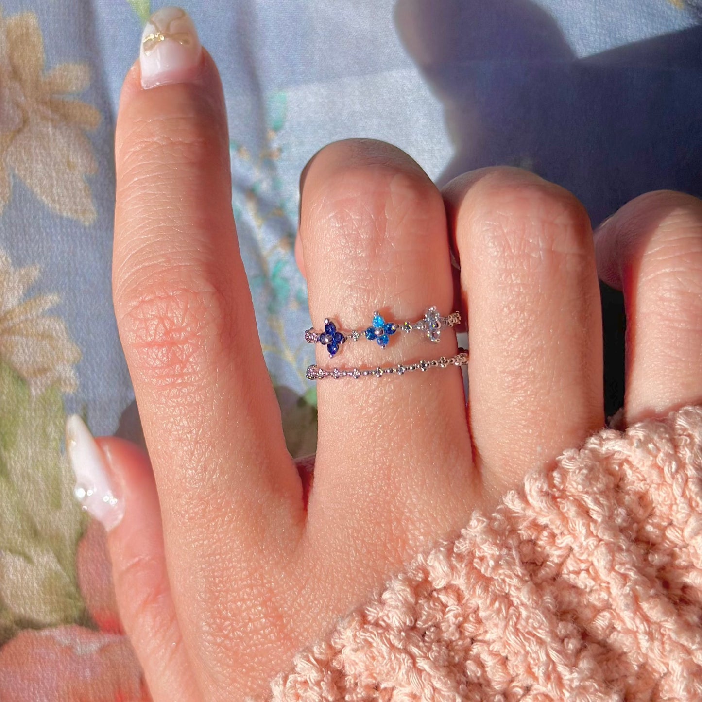 Blue Blossom Ring