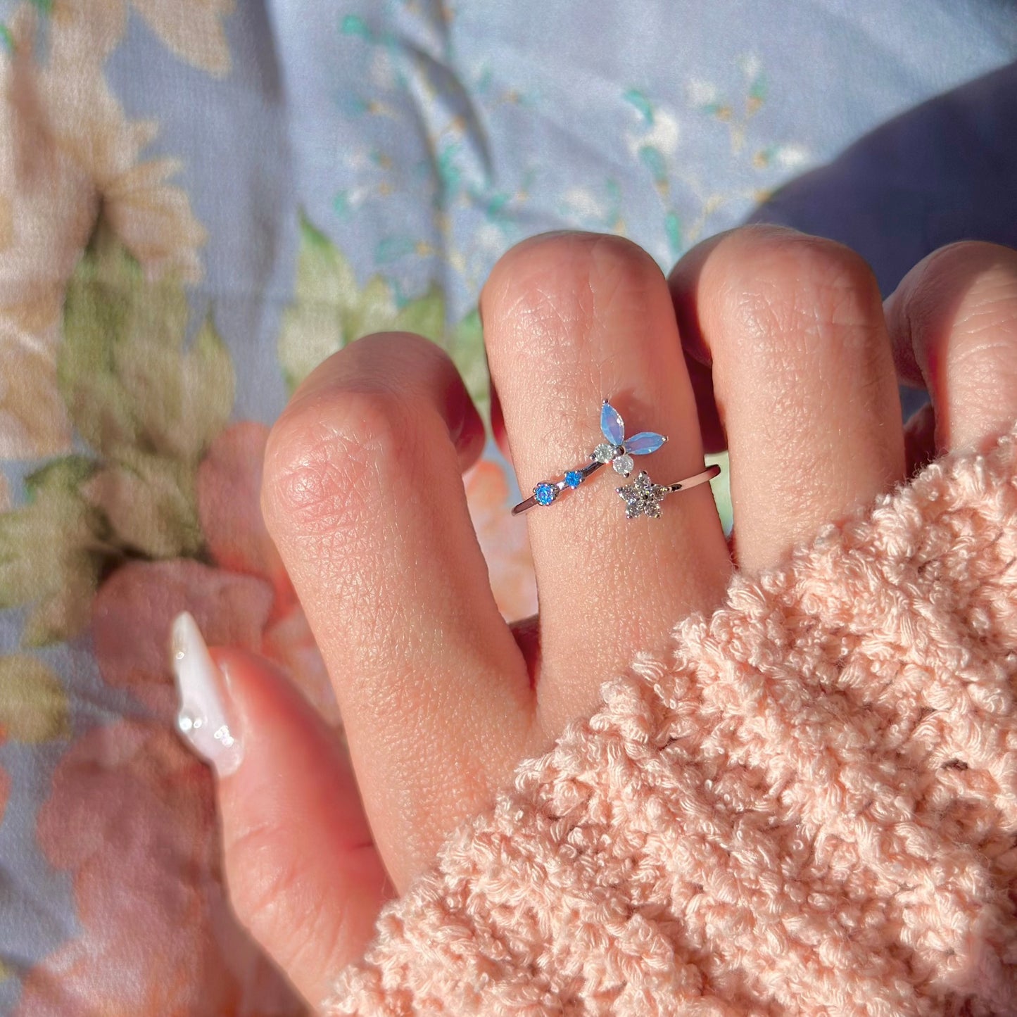 Blue Butterfly Ring