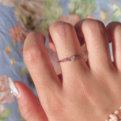 Flower Heart Ring