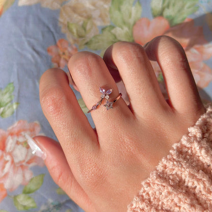 Pink Butterfly Ring