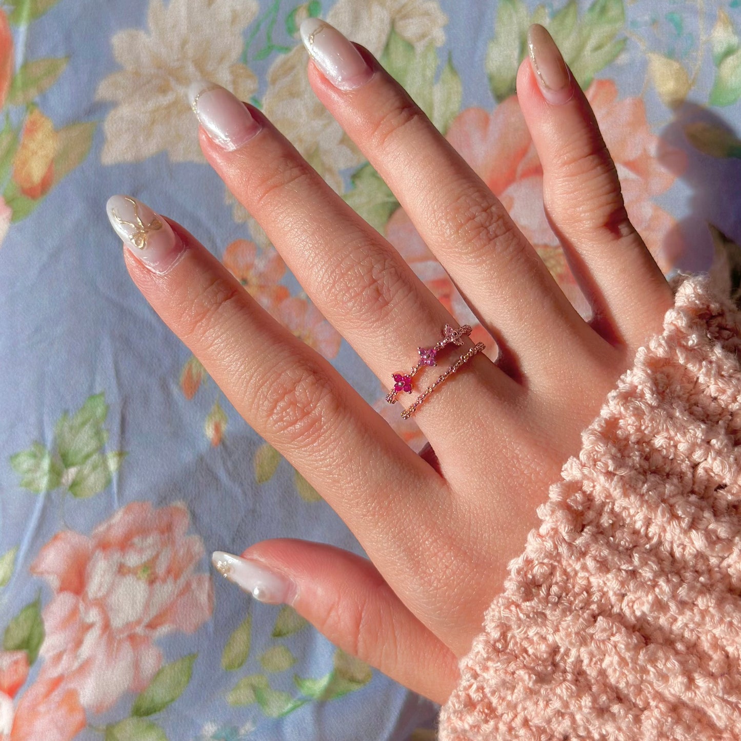 Pink Blossom Ring