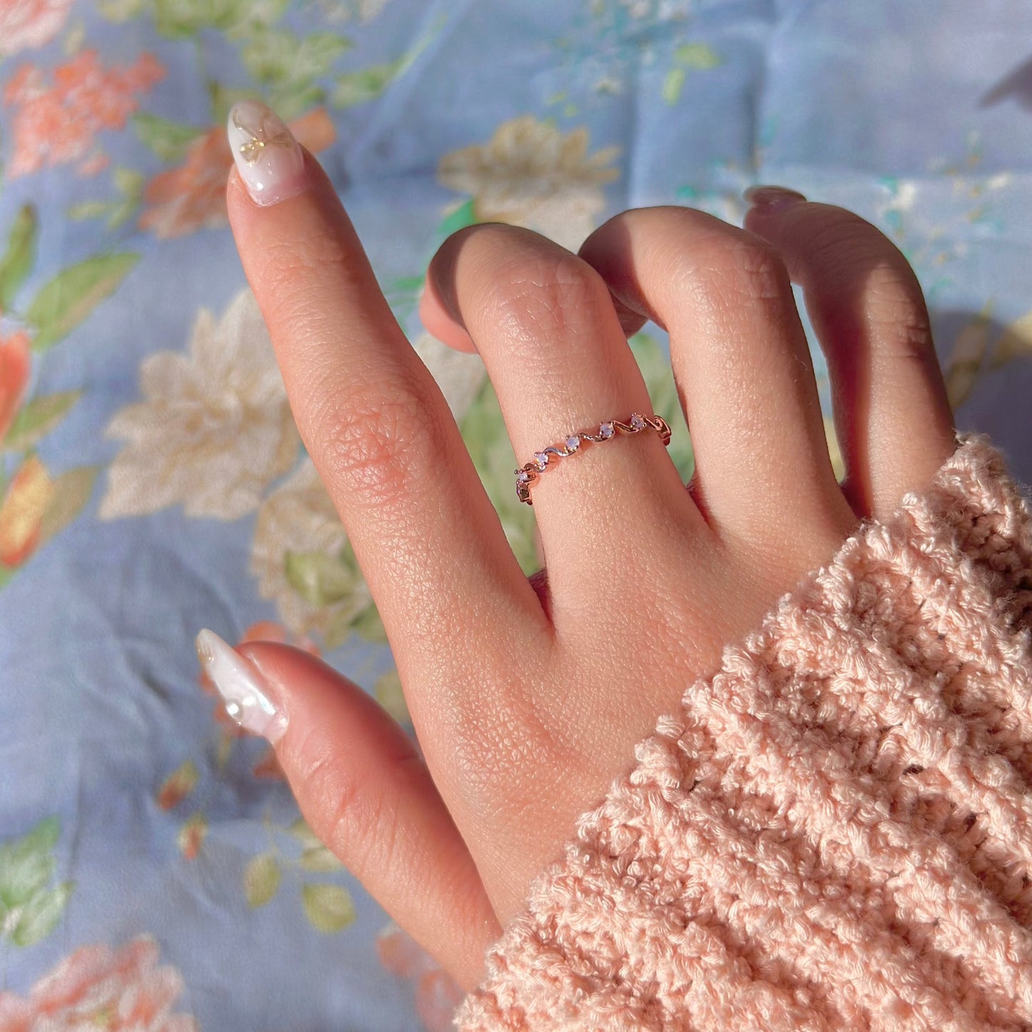 Pink Wave Ring