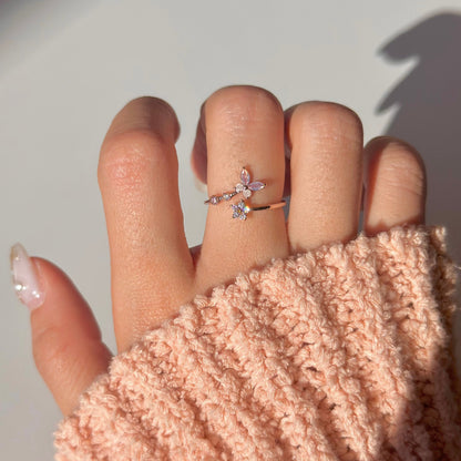 Pink Butterfly Ring