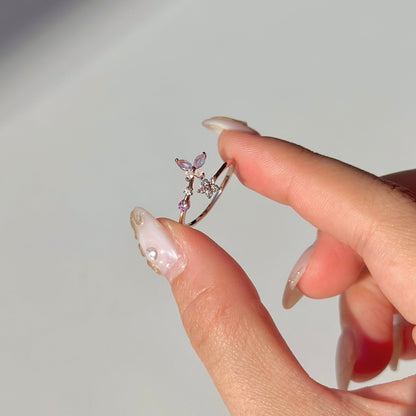 Pink Butterfly Ring