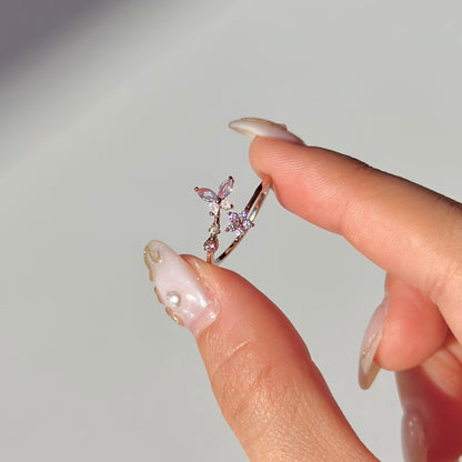 Pink Butterfly Ring