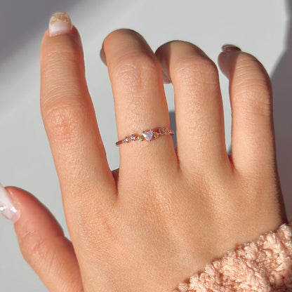 Flower Heart Ring