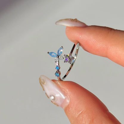 Blue Butterfly Ring