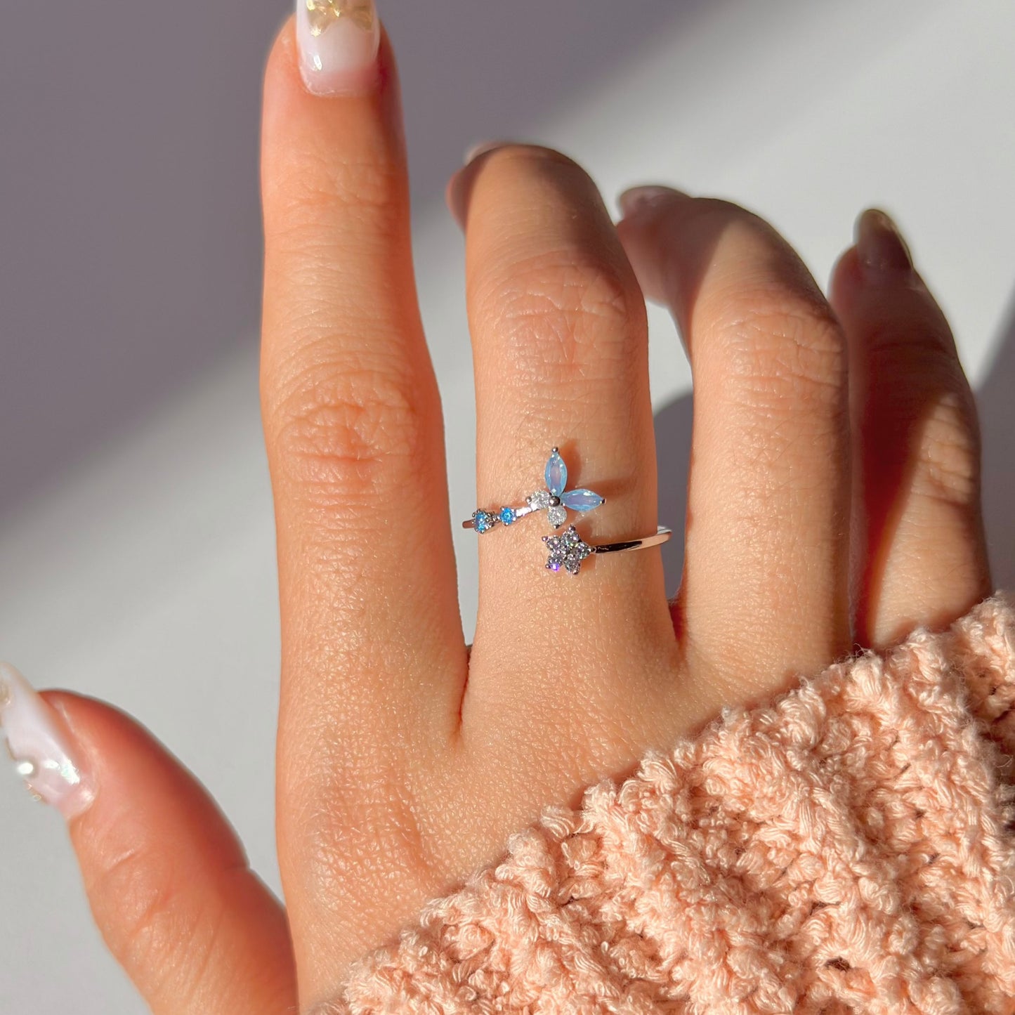 Blue Butterfly Ring