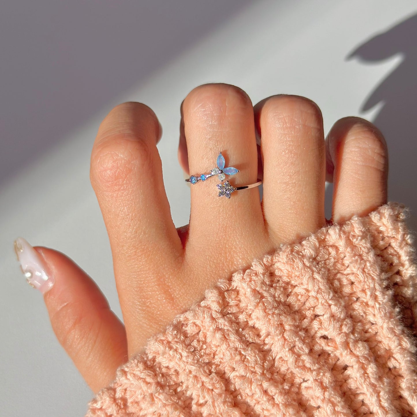 Blue Butterfly Ring