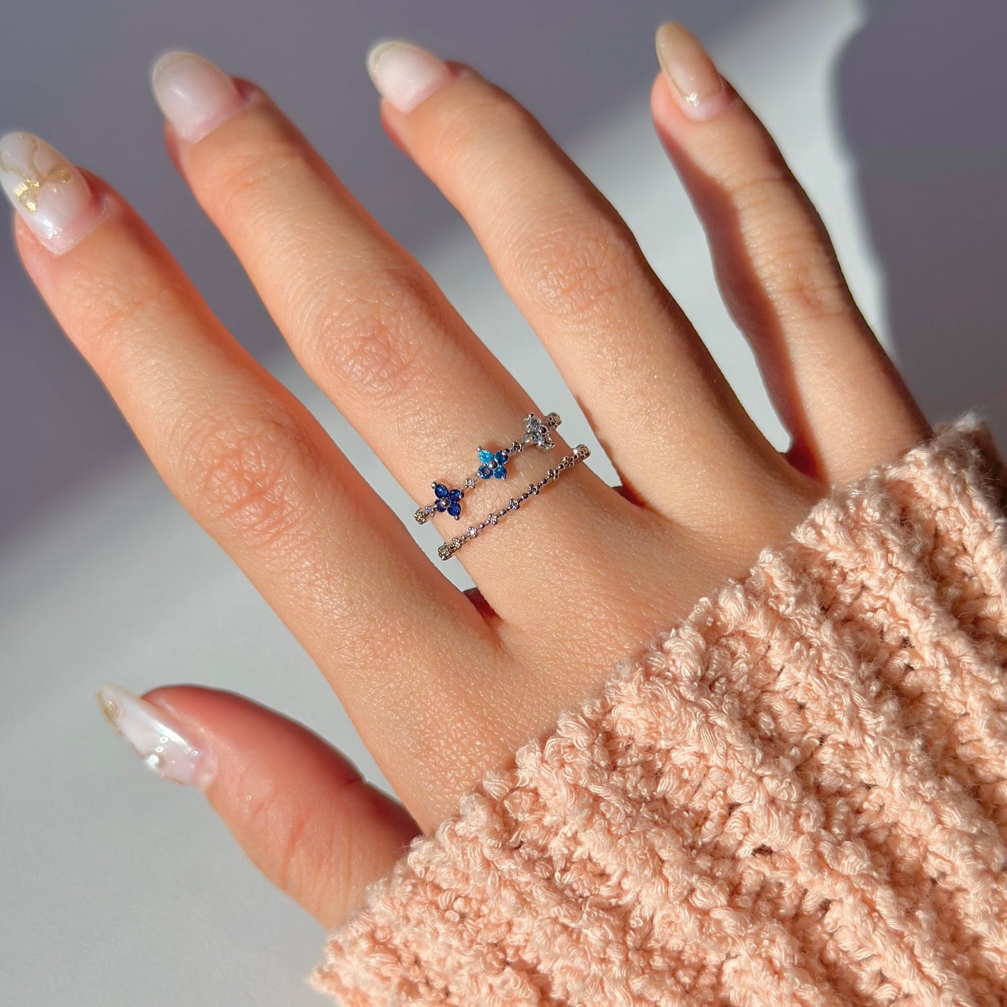 Blue Blossom Ring