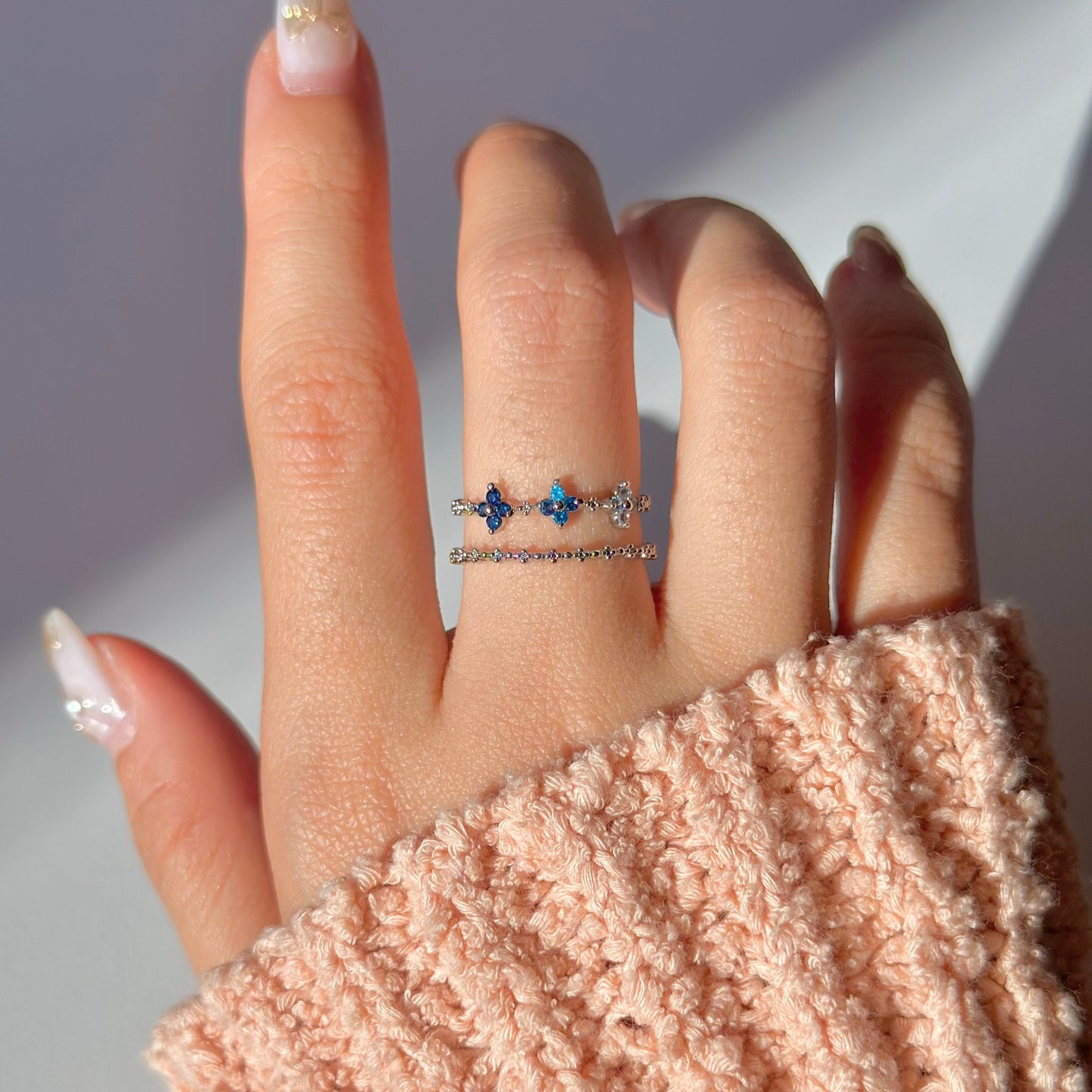 Blue Blossom Ring