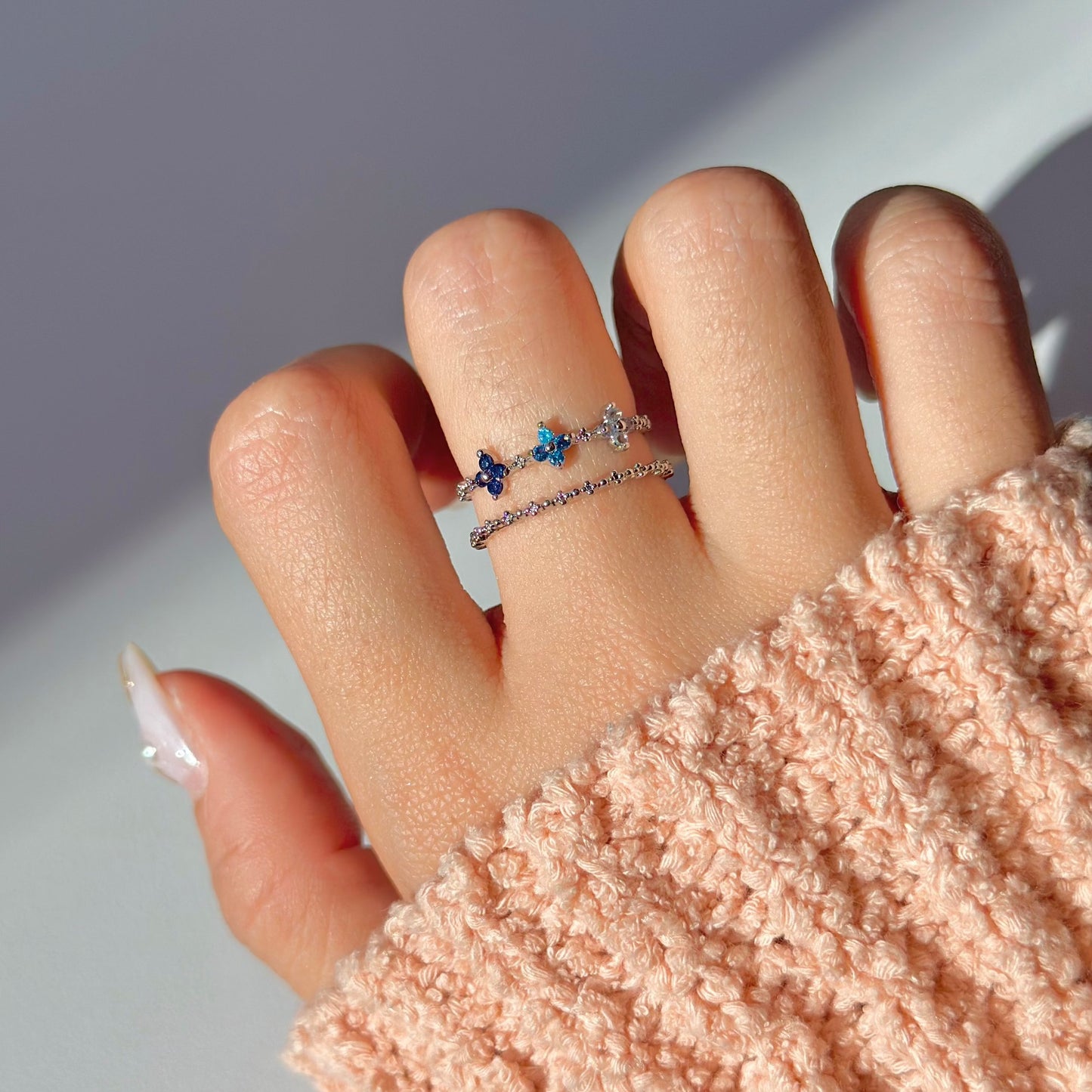 Blue Blossom Ring