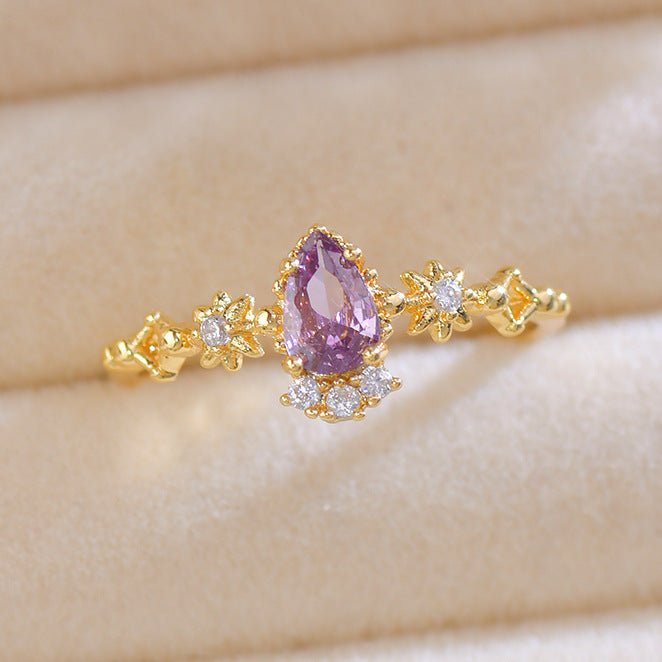 Alyssa Amethyst Ring - Gold - Plated - Abbott Atelier