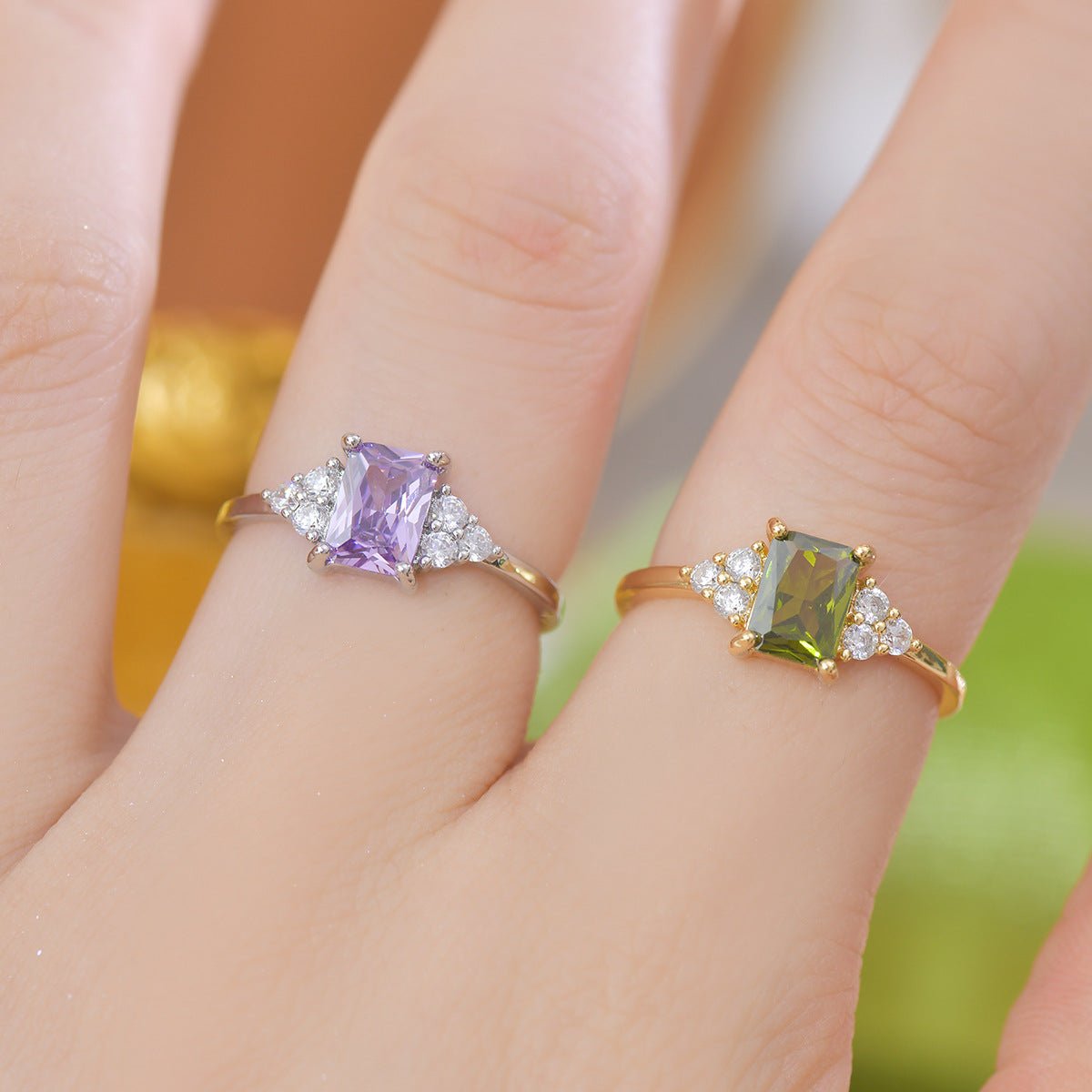 Amethyst Princess Ring - Gold - Plated - Abbott Atelier