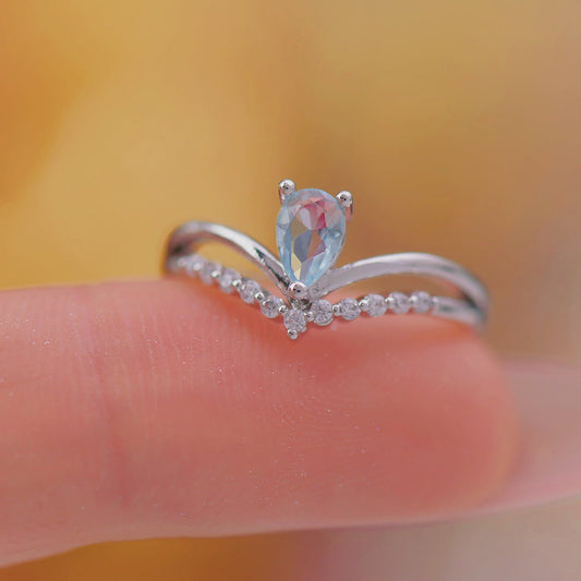 Aqua Tiara Ring - Gold - Plated - Abbott Atelier