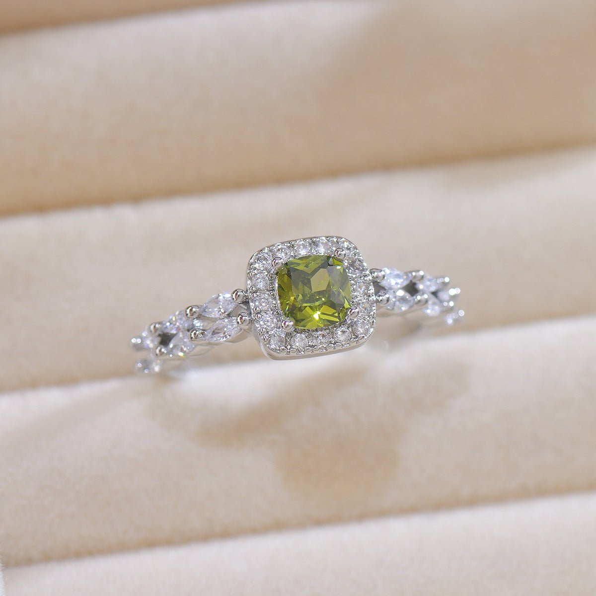 Aubrey Peridot Ring - Gold - Plated - Abbott Atelier