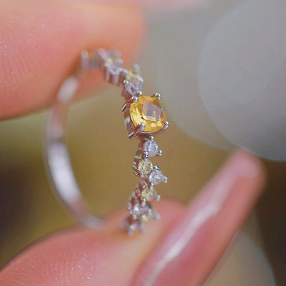 Baroque Citrine Ring - Gold - Plated - Abbott Atelier