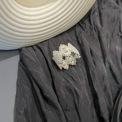 Baroque Lace Ring (Solid Silver) - Hypoallergenic - Abbott Atelier