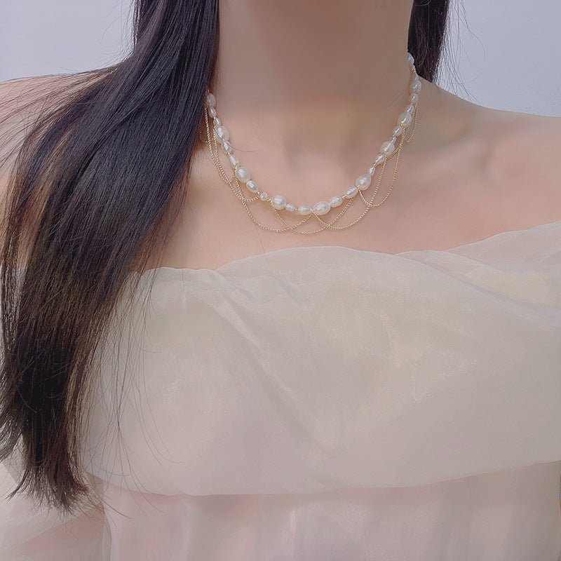 Baroque Pearl Necklace - Natasha - Freshwater Pearls - Abbott Atelier