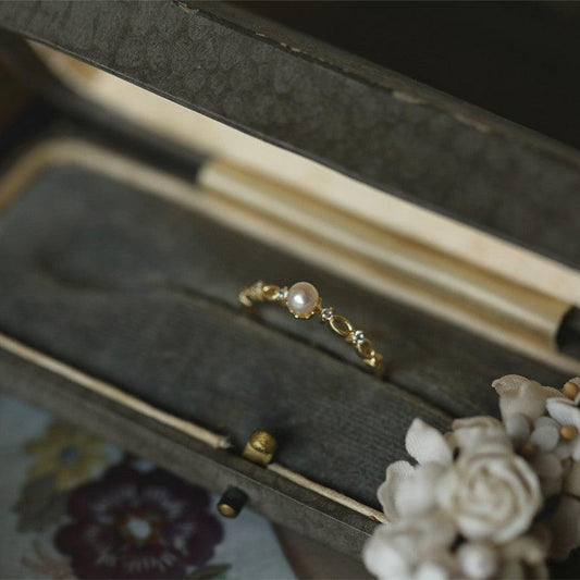 Baroque Pearl Ring (Solid Silver) - Hypoallergenic - Abbott Atelier
