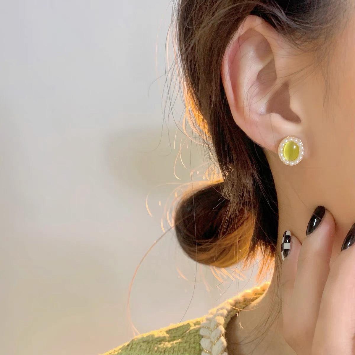 Baroque Stud Earrings - Olivia - Hypoallergenic - Abbott Atelier