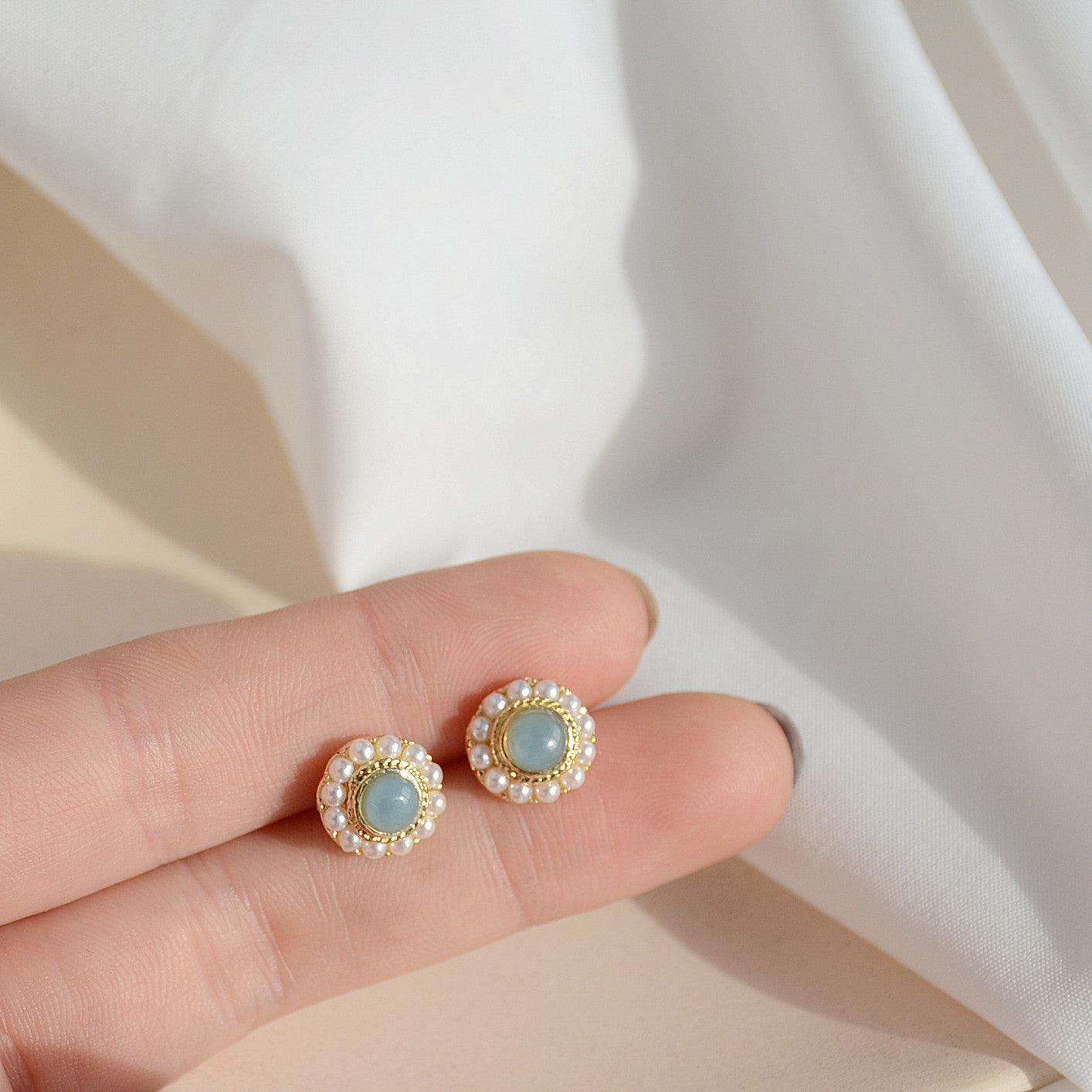 Baroque Stud Earrings - Rebecca - Hypoallergenic - Abbott Atelier