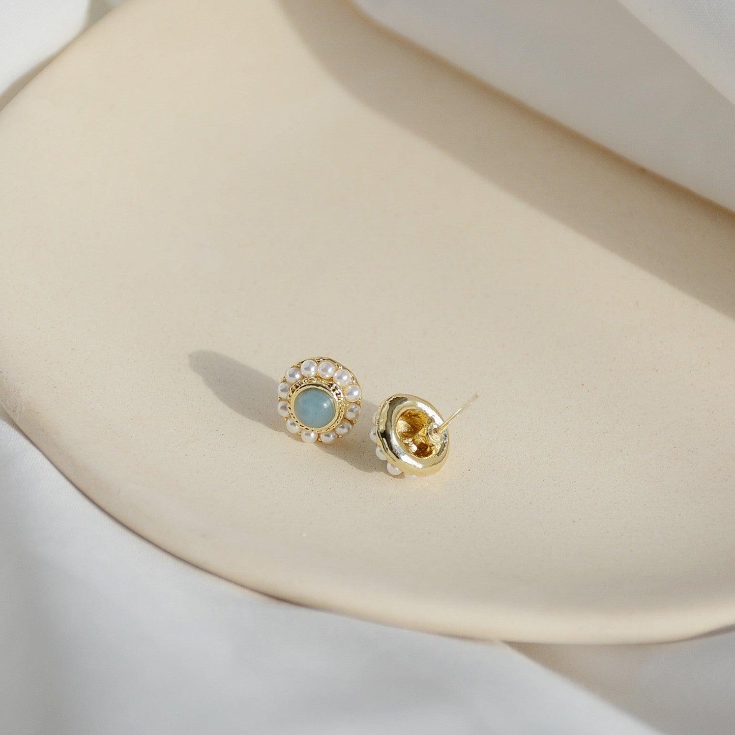 Baroque Stud Earrings - Rebecca - Hypoallergenic - Abbott Atelier