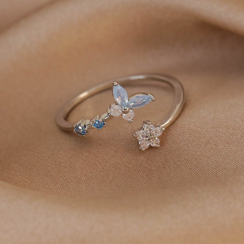 Blue Butterfly Ring - Gold - Plated - Abbott Atelier