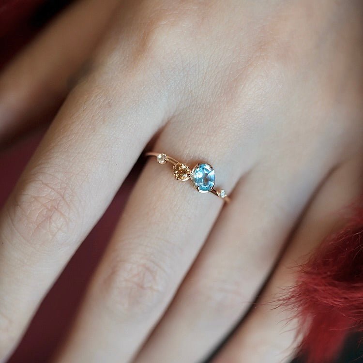 Blue Starlit Ring - Gold - Plated - Abbott Atelier