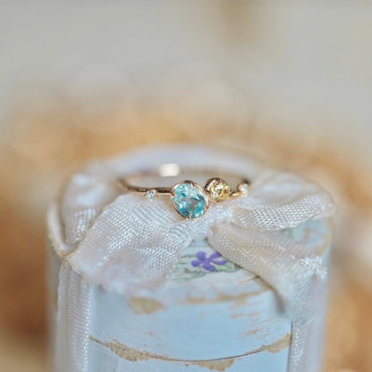 Blue Starlit Ring - Gold - Plated - Abbott Atelier