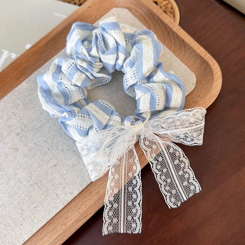 Blue Stripe Scrunchie (3 Styles) - For Hair - Abbott Atelier