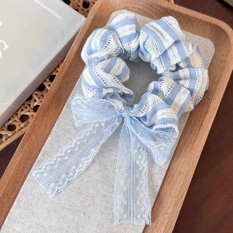 Blue Stripe Scrunchie (3 Styles) - For Hair - Abbott Atelier