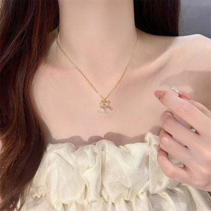 Bow and Bells Necklace - Gold - Plated - Abbott Atelier