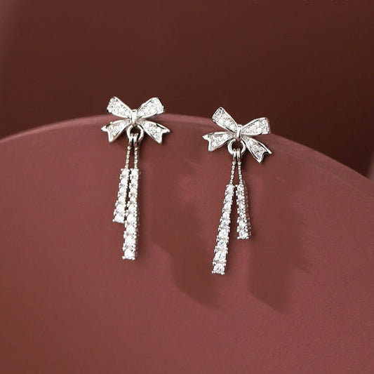 Bow Earrings (Solid Silver) - Hypoallergenic - Abbott Atelier