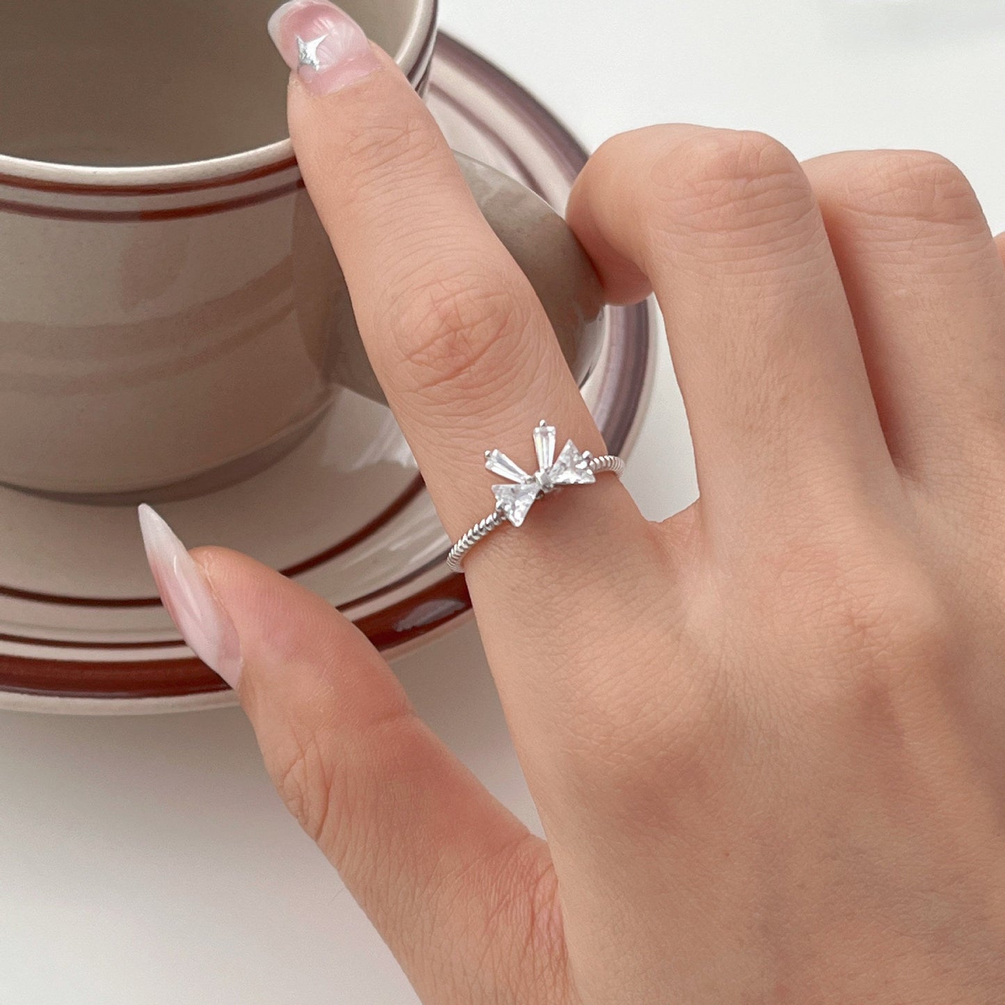 Bow Ring (Solid Silver) - Jenna - Hypoallergenic - Abbott Atelier