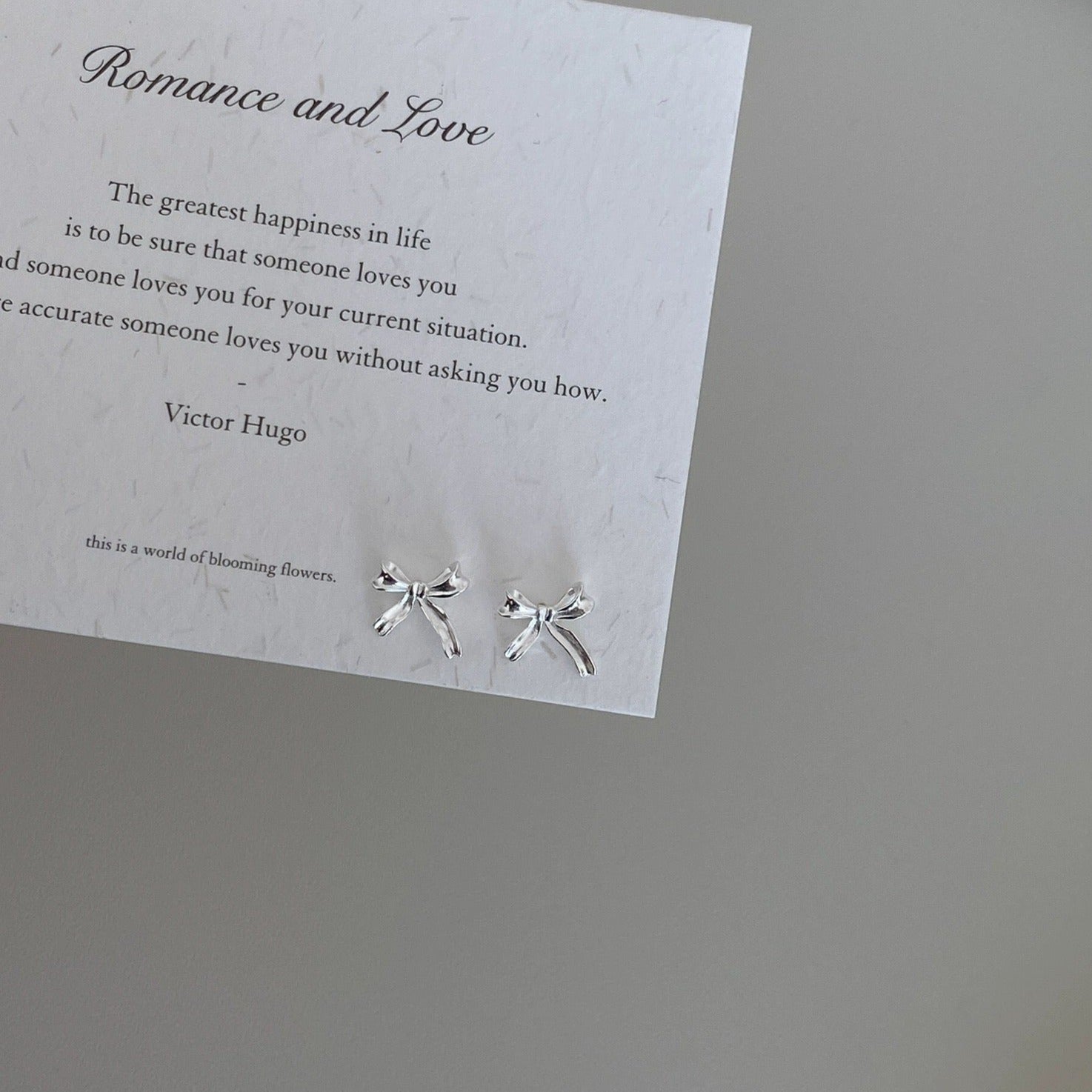 Bow Stud Earrings (Solid Silver) - Loretta - Hypoallergenic - Abbott Atelier