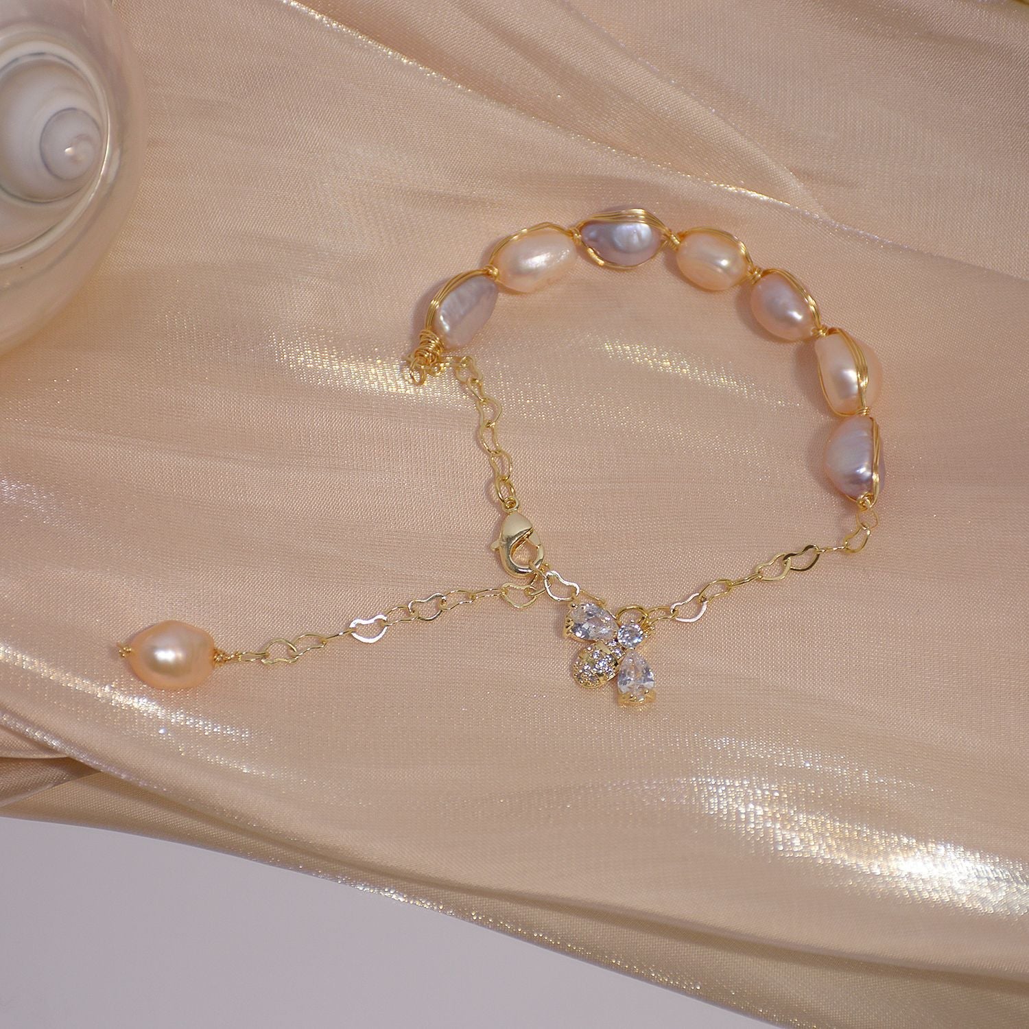 Bumblebee Pearl Bracelet - Pamela - Freshwater Pearls - Abbott Atelier