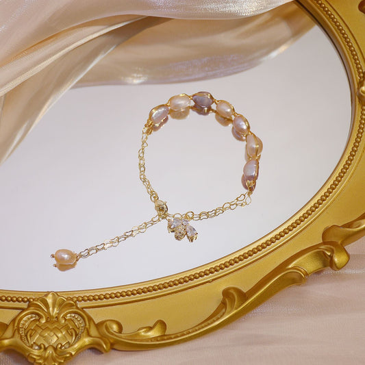 Bumblebee Pearl Bracelet - Pamela - Freshwater Pearls - Abbott Atelier