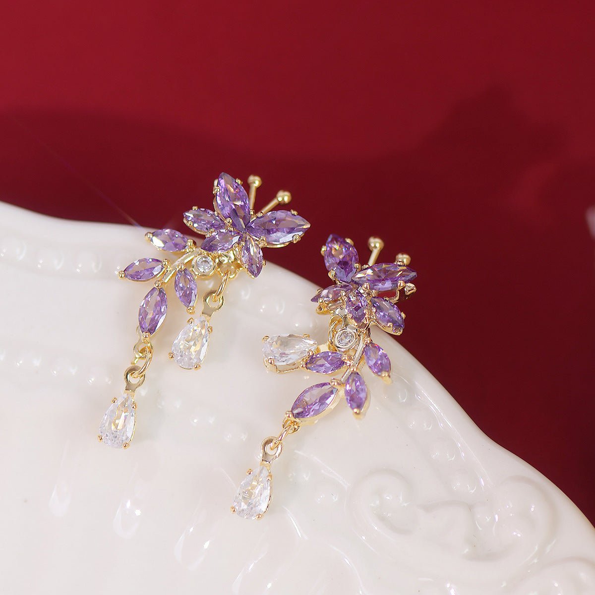 Butterfly Drop Earrings - Addison - Hypoallergenic - Abbott Atelier