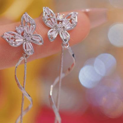 Butterfly Drop Earrings - Tara - Hypoallergenic - Abbott Atelier