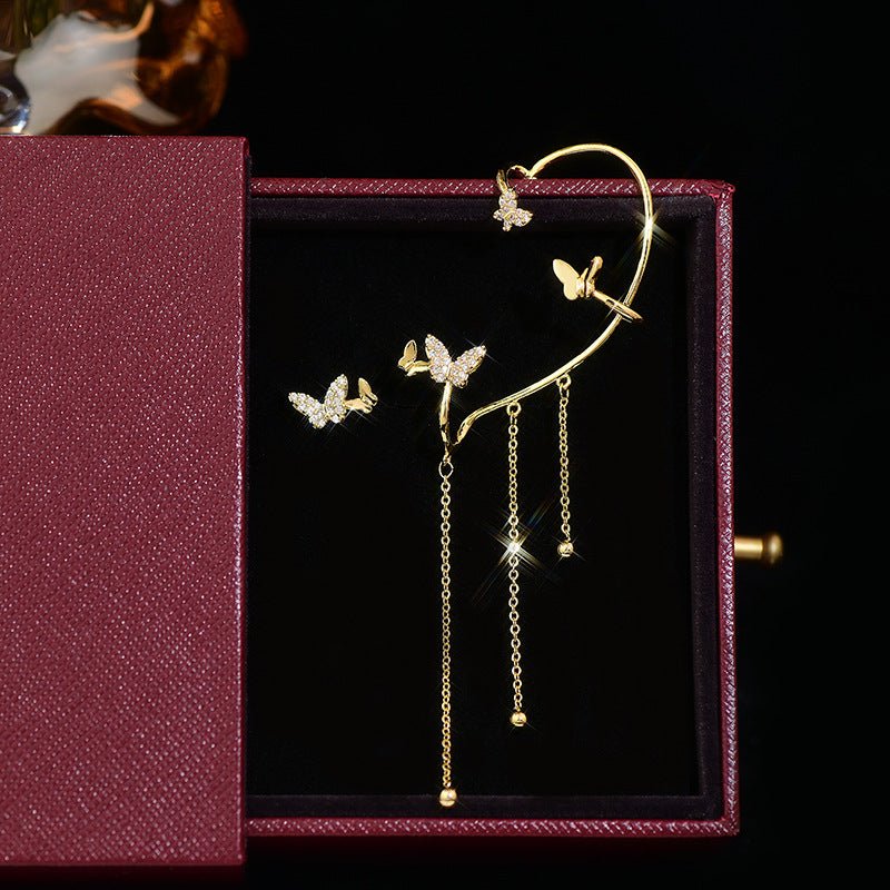 Butterfly Earring and Ear Cuff - Marcie - Gold - Plated - Abbott Atelier