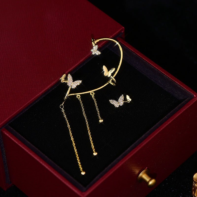 Butterfly Earring and Ear Cuff - Marcie - Gold - Plated - Abbott Atelier