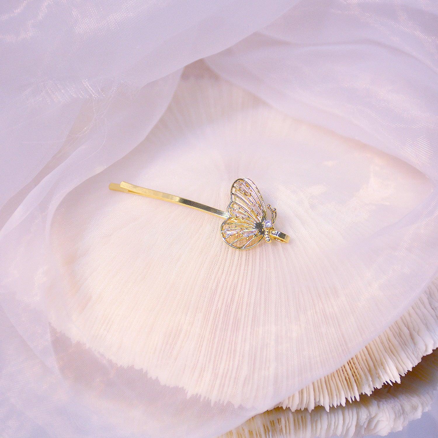 Butterfly Hair Pin - Gold - Plated - Abbott Atelier