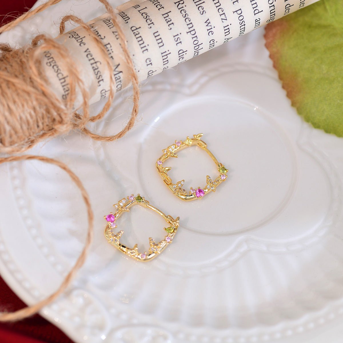 Butterfly Hoop Earrings - Carrie - Gold - Plated - Abbott Atelier